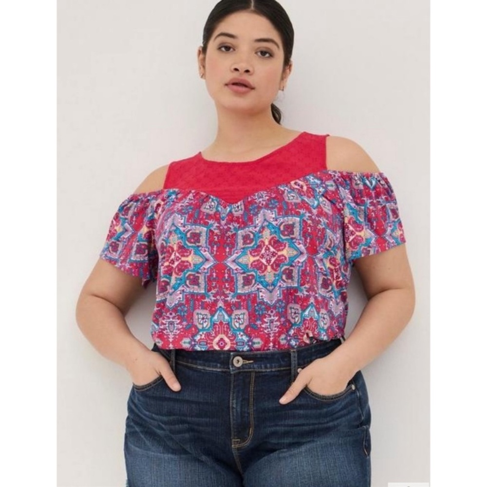 Torrid Super Soft cold shoulder shirt - Picture 3 of 6